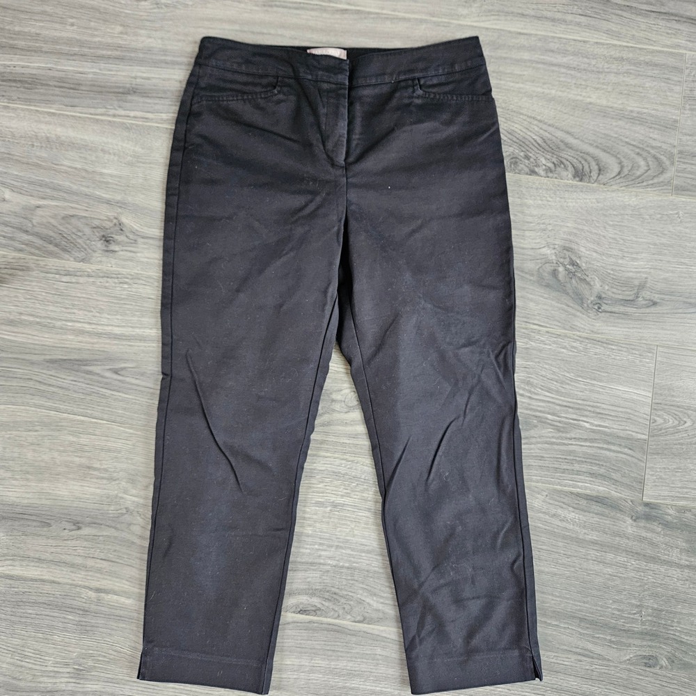 Chicos Fabulously Slimming Black Crop Pants Womens Size 0 S/4 - Picture 1 of 11